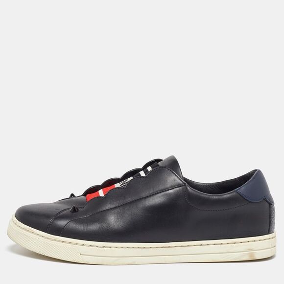 Fendi Black/blue Leather Scallop Detail Slip On Sneakers Size 38,New Products : American Fashion Style Bags On Sale